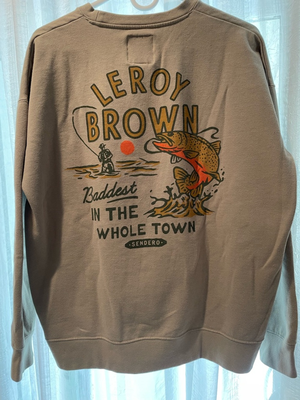 Sendero Leroy Brown Graphic Crewneck Sweater - Taupe